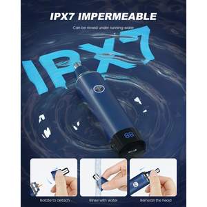 Recortadora de Vello Facial y de Cejas Profesional Recargable por USB, IPX7, con Pantalla LED, para Hombres y Mujeres, Indolora, para RV - Product Image 4