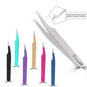 Pinces à épiler courbées, droites et à pointe fine, pinces à épiler de haute qualité pour extensions de cils, outils pour cils, fournisseur en gros d'usine - Product Image 3