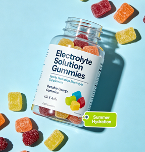 Gommes électrolytiques : Complément d'hydratation sportive, énergie portable pour enfants et adultes, utilisation estivale, cinq pièces, à base de plantes - Product Image 1