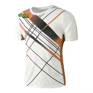 เสื้อเจอร์ซีย์สำหรับผู้ชายเสื้อเล่นเกมสีดำสีส้มใส่เล่นกีฬาพิมพ์โลโก้แบบกำหนดเองแห้งเร็ว - Product Image 2