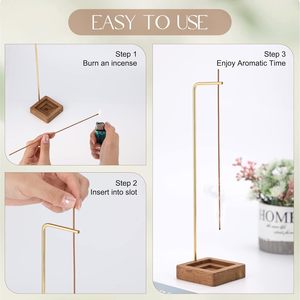 Porta Incienso de Madera para Varillas, Recogedor de Cenizas Largo y sin Desorden con Diseño Personalizado, Alta Calidad para Aromaterapia, Yoga y Relajación - Product Image 3
