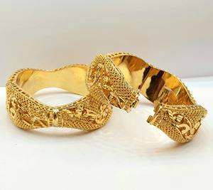 Venta al por mayor 24K chapado en oro pulseras de latón inoxidable con estilo de alta calidad brazaletes de moda 24K chapado en oro joyería - Product Image 4