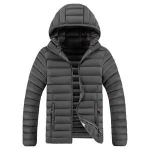 Veste d'hiver épaisse en duvet pour homme, chaude, coupe-vent, à capuche, veste d'extérieur - Product Image 1