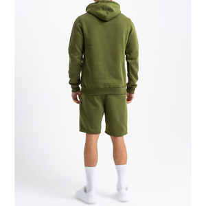 Ensembles de sweats à capuche pour hommes 100% coton de haute qualité Logo personnalisé survêtements de survêtement d'été ensemble de sweat à capuche court deux pièces - Product Image 6