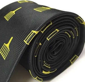 Corbata Masónica Allied Degree, Negra y Amarilla, Tejido de Poliéster, Piezas Maestras, Hechas por Expertos Altamente Calificados - Product Image 3