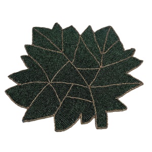 Mantel individual de satén con diseño de hojas con cuentas hechas a mano de lujo, mantel moderno para Banquete de boda, centro de mesa, bodas festivas de invierno - Product Image 1