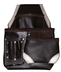 Durable Black <b>Leather</b> Revekka Electrician Pouch Customizable OEM <b>Work</b> Organizer Bag 150 lb Capacity No-Closure for <b>Tools</b> - Product Image 3