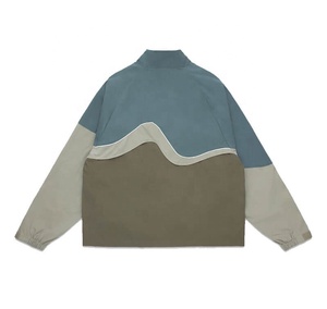 New Fashion <b>Vintage</b> Windbreaker Jacket Outdoor <b>Nylon</b> Men's Loose Top Patchwork Windbreaker Jacket - Product Image 2