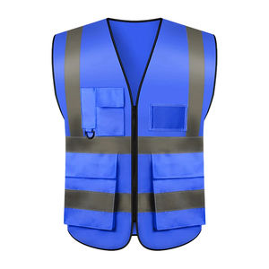 Chaleco de seguridad industrial de alta visibilidad, chaleco de seguridad reflectante de tela de malla transpirable con bolsillo de identificación, chaleco ligero para todas las estaciones - Product Image 2