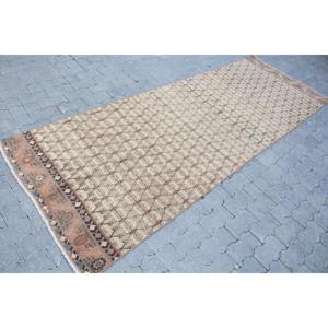 พรมวินเทจ, พรมตุรกีขนาด 3.5x9.7 ฟุต, พรมลายสัตว์สีน้ำตาลน้ำเงิน - Product Image 3