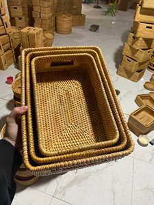 ตะกร้าหวายทำจากวัสดุหวายธรรมชาติทนทานงานหัตถกรรมทอเฟอร์นิเจอร์บ้านทำจากเวียดนาม - Product Image 6