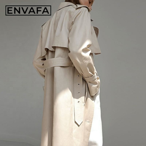 Trench-coat sur mesure, trench-coat oversize, trench-coat femme, trench-coat de luxe pour femme, trench-coat de créateur, vente en gros de trench-coats pour femmes - Product Image 2