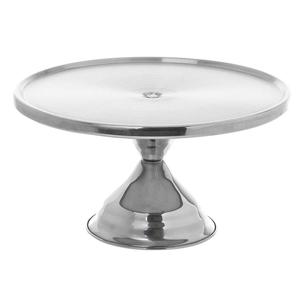 แท่นวางเค้กฐานโลหะสีขาวและหินอ่อนสีทองทรงกลมพร้อมสีที่กำหนดเองและขนาด10x10x11นิ้ว - Product Image 2