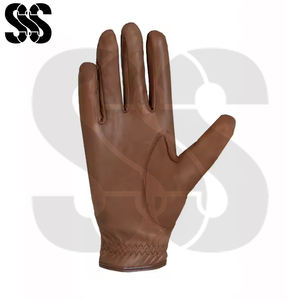 Best Supplier OEM ODM Breathable Comfortable New Arrival Winter Brown Color Contrast Synthetic Leather Custom Fit Full Finger - Product Image 2