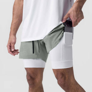 Pantalones cortos informales con cordón de talla grande para hombre, de secado rápido, cómodos, para clima cálido, transpirables, tejidos de punto, Fitness y ocio - Product Image 3