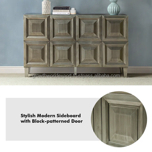 Armoire de foyer en bois massif de luxe de style le plus récent, armoire à chaussures minimaliste moderne, armoire fine latérale de salle à manger en marbre de salon - Product Image 4