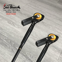 Vente en gros OEM 5ft 6ft Canne à thon en fibre de verre courbée à la traîne 130 gros gibier pêche en mer poignée composite personnalisable pêche Oem