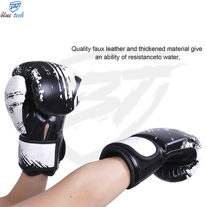 Gants de boxe professionnels personnalisés Gants de boxe d'entraînement en cuir véritable Gants de boxe à lacets - Product Image 6