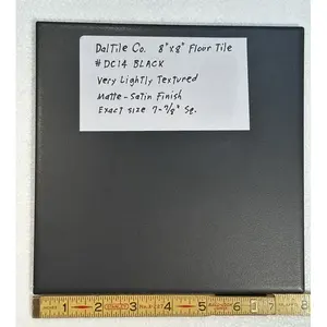 Daltile, 1 pieza, negro mate, 8 \ "X 8 \", baldosa de cerámica para exterior e interior de supermercado, incluido el uso en el dormitorio - Product Image 1