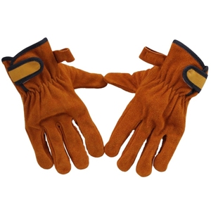 Guantes de seguridad de aparejo resistentes de cuero dividido de cuero de vaca Guantes de trabajo para uso industrial y de construcción - Product Image 4