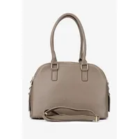 Sac à main structuré en cuir véritable Dollar avec fermeture éclair - Options multicolores - Fabriqué en Italie - Art. 25403