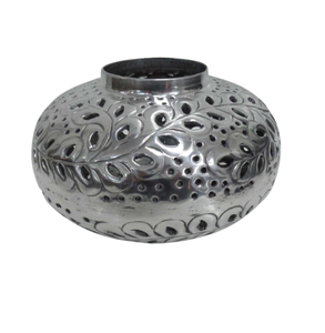 Home Decoration Aluminum Metal Round Votive White W/<b>Copper</b> Candle Holder For <b>Table</b> Top Wedding Christmas Decor - Product Image 4