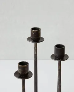 <b>Black</b> Antique Metal Iron Candle Holder Christmas Home Decoration <b>Candlestick</b> Holders High Quality Handmade Fancy Candle Mold - Product Image 3