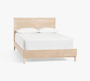 Bền hiện đại tối giản bedframe trong màu sắc tự nhiên Gỗ Tếch gỗ gụ suar gỗ rắn phong cách cho khách sạn biệt thự mô hình 210809 - Product Image 1