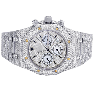 Reloj de diamantes de moissanita DEF Lab de alta calidad de marca superior Reloj de diamantes de estilo Hip Hop de diamantes incoloro - Product Image 2