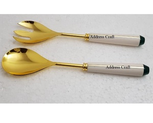 อุปกรณ์สำหรับสลัดผักและผลไม้ด้ามทำจากสเตนเลสขัดเงาสีทองดีไซน์ล่าสุด - Product Image 2