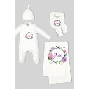 Rilascio ospedaliero organico da 5 pacchi-per serie Baby-cerchio di fiori di ortensie - Product Image 1