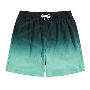 Pantalones cortos de natación de verano personalizados para hombre, cintura media, cierre elástico, traje de baño de diseñador con estampado sólido - Product Image 1