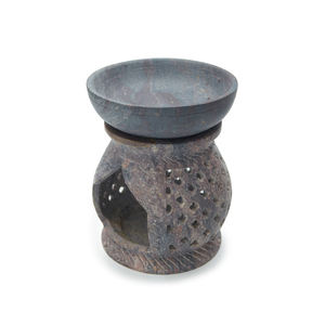 Diffuseur d'arômes artisanal en pierre ollaire naturelle, brûleur à huile de luxe, chauffe-parfum sculpté à la main, vente en gros d'usine indienne pour Noël - Product Image 3