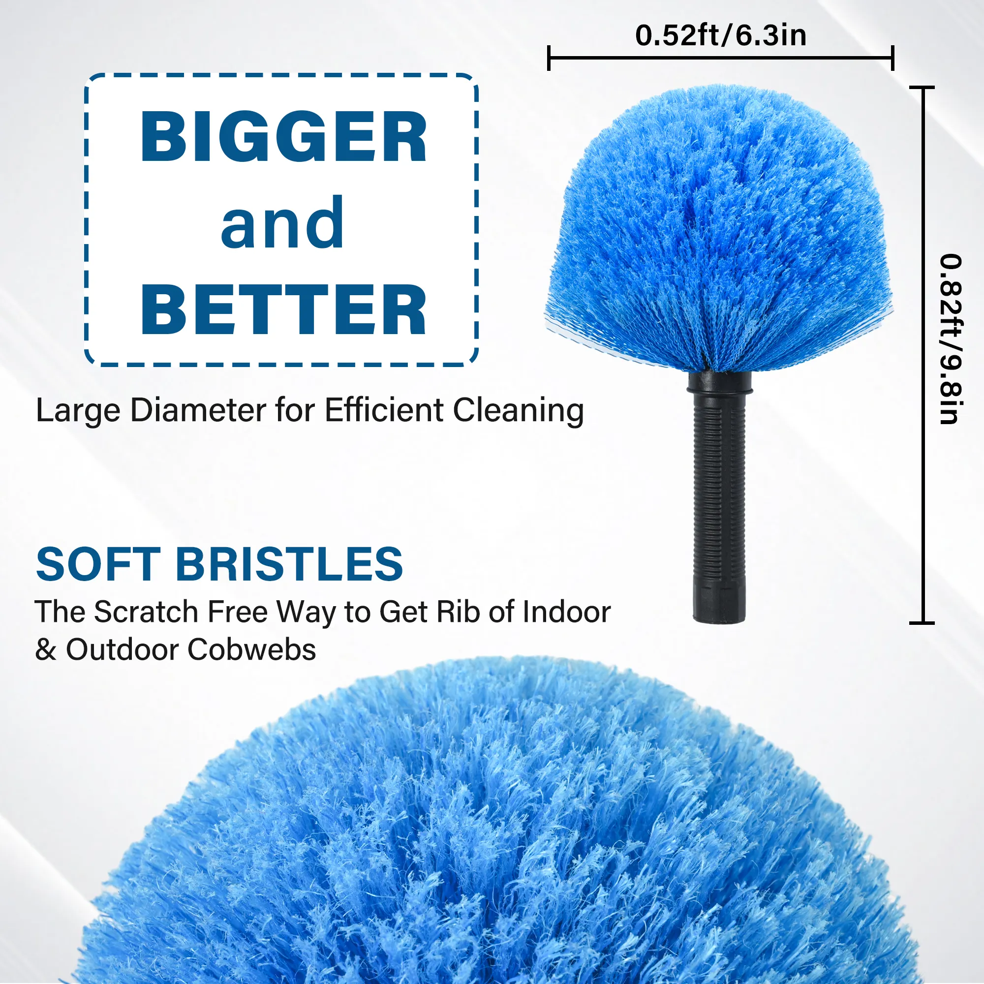 Househould Microfiber Chenille High Window Corner Spider Cobweb Duster Squeegee Scraper Brush Telescopic Cleaning Equipment