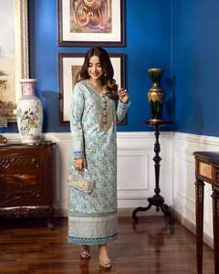 Indien pakistanais dernière mousseline de soie brodée Salwar Kameez avec maçonnerie lourde Collection de mariage de luxe vente chaude robe 0377 - Product Image 4