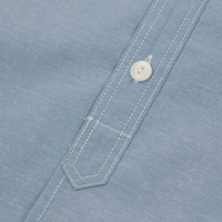 Camisa de Chambray de Manga Larga para Hombre, Talla Grande, Transpirable, 100% Algodón, Estilo Casual de Negocios, de Alta Calidad, con Botones Cubiertos