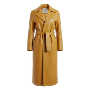 Manteau trench en cuir raffiné pour homme, réversible, boutonné, design long de qualité supérieure, coupe confortable, parfait pour la mode d'hiver et les affaires - Product Image 1