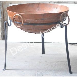Cuenco grande para fogata con soporte, hoja rústica acabada, cocina de hierro, cuenco Kadai grande, cocina de jardín, pozo de fuego Kadai, gran oferta - Product Image 6