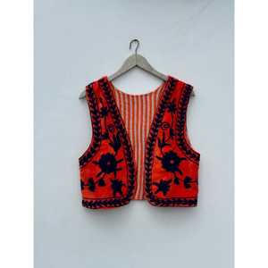 Chaleco de Terciopelo Estilo Boho para Mujer, Bordado a Mano, Forrado de Algodón, Prenda de Moda para Festivales, Primavera e Invierno - Product Image 1