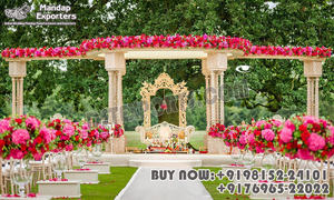 พิธีแต่งงานมหารานี ตกแต่งมณฑปกลางแจ้ง ธีมงานแต่งสวน ตกแต่งมณฑปงานแต่งนอกสถานที่ มณฑปงานแต่งแบบสามชั้น - Product Image 1