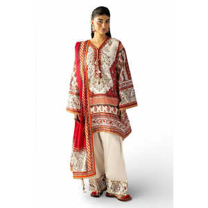 Conjunto de traje de 3 piezas estampado para mujer con dupatta CL-62181 - Product Image 3