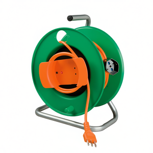 Enrouleur de câble électrique (25m) H05VV-F 3x1.5 mm² 1P Câbles d'alimentation orange et vert Modèle PP0719 - Product Image 2