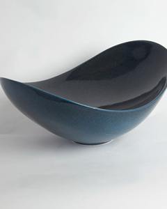 Green Marble Decorative Bowl with Black Inner Coating Handcrafted Stone Centerpiece Tray Elegant Table Accent for Home or Office - Product Image 2