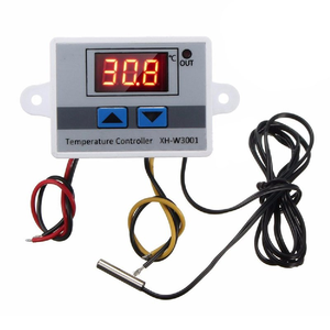 Contrôleur de température numérique 12V DC AEK-Tech XH-W3001 avec affichage LED et capteur NTC - Product Image 1