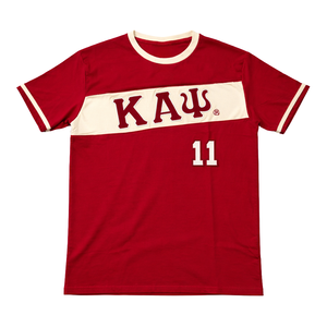 Camiseta Premium Kappa Alpha Psi Krimson, Talla Exacta, Mezcla de Algodón Suave, Insignia Bordada con Letras Griegas, Ropa de Fraternidad - Product Image 4
