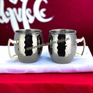 Taza de mula de Moscú de acero inoxidable de alta calidad con mango de latón para servir cerveza Soda u otras bebidas frías - Product Image 3