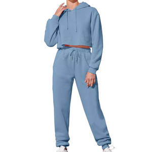 Pullover athlétique Crop Top Survêtement avec tissu extensible flexible Pullover de qualité supérieure Crop Top Survêtement - Product Image 3