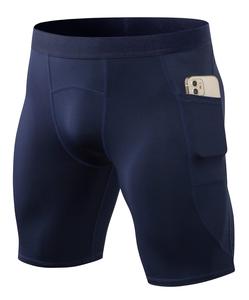 Custom Mens Workout Fitness Shorts Sport Running Gym Pantalones cortos de compresión para hombre Pantalones cortos de entrenamiento - Product Image 3