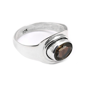 Natural Smokey <b>Quartz</b> Gemstone 925 Sterling Silver <b>Ring</b> Natural Gemstone Jewelry Supplier Handmade Jewelry Exporter From India - Product Image 2