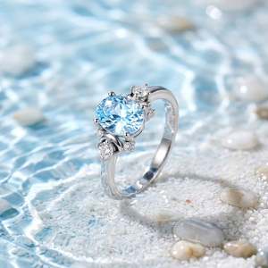 แหวนหมั้นเพชรทรงรีและทรงหยดน้ำ Jeulia Custom Crescent Moon ทำจากทอง 10K-18K หรือแพลตตินัม - Product Image 6